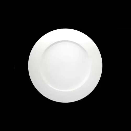 Crème Monet Vitrified Porcelain White Round Rim Plate 23cm - pack size 12