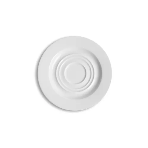 Crème Monet Vitrified Porcelain White Round Saucer 15cm - pack size 12