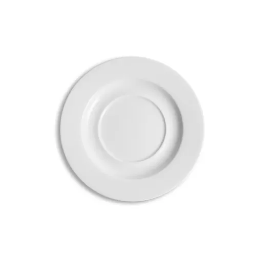 Crème Monet Vitrified Porcelain White Round Soup Bowl Saucer 17cm - pack size 12