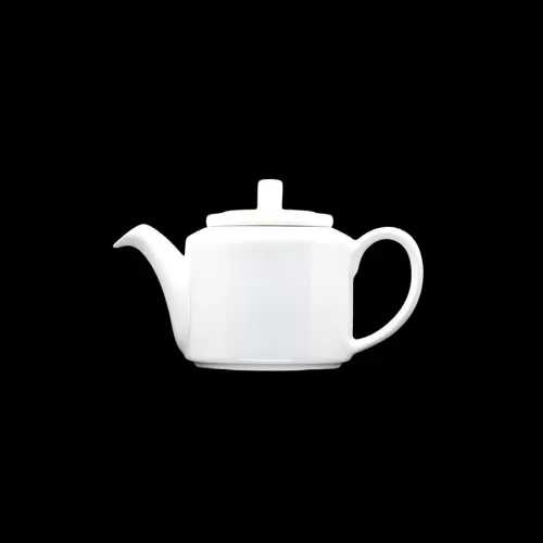 Crème Monet Vitrified Porcelain White Teapot 40cl 14oz - pack size 4