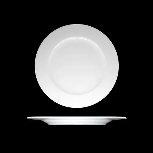 Crème Cézanne Vitrified Porcelain White Round Plate 17cm - pack size 12