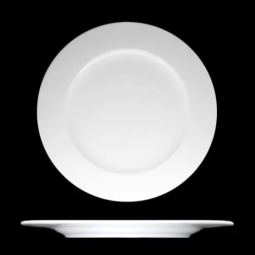 Crème Cézanne Vitrified Porcelain White Round Plate 31cm - pack size 6