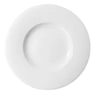 Churchill Profile Vitrified Porcelain White Round Wide Rim Plate 23.6cm - pack size 12