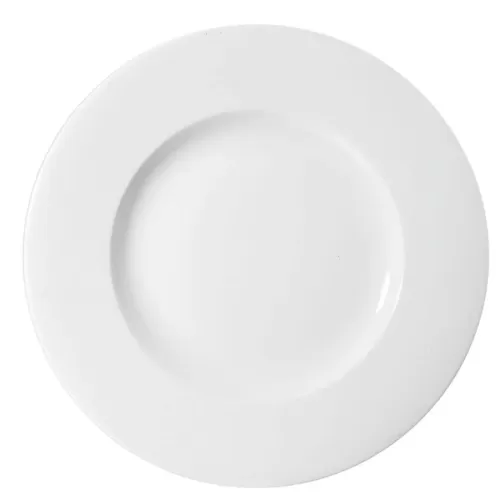 Churchill Profile Vitrified Porcelain White Round Wide Rim Plate 30.5cm - pack size 12