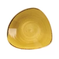 Churchill Stonecast Vitrified Porcelain Mustard Seed Yellow Triangular Bowl 23.5cm 60cl - pack size 12