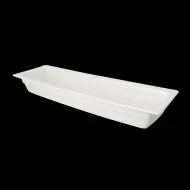 Crème Galerie Vitrified Porcelain White Gastronorm Dish 2/4 65mm Deep - pack size 1