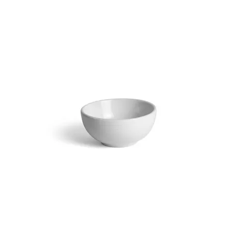 Crème Cézanne Vitrified Porcelain White Round Side Bowl 12cm - pack size 12