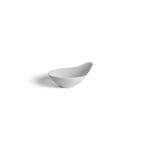 Crème Miniatures Vitrified Porcelain White Teardrop bowl 10.7x8.4x3cm - pack size 12