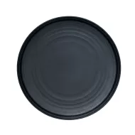Artisan Onyx Vitrified Fine China Black Round Plate 30cm - pack size 6