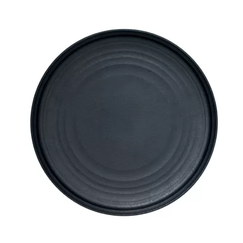 Artisan Onyx Vitrified Fine China Black Round Plate 30cm - pack size 6