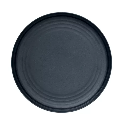 Artisan Onyx Vitrified Fine China Black Round Plate 27cm - pack size 6