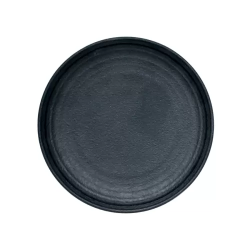 Artisan Onyx Vitrified Fine China Black Round Plate 17cm - pack size 12