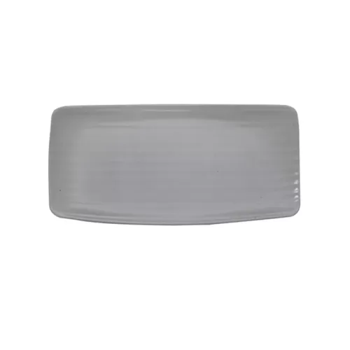 Artisan Pebble Vitrified Fine China Grey Rectangular Platter 30x15cm - pack size 6
