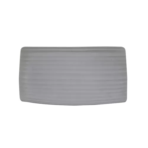 Artisan Pebble Vitrified Fine China Grey Rectangular Platter 36x20cm - pack size 6