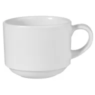 Churchill Profile Vitrified Porcelain White Stacking Cup 22cl 7.7oz - pack size 12