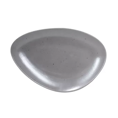 Artisan Pebble Vitrified Fine China Grey Island Plate 21cm - pack size 12