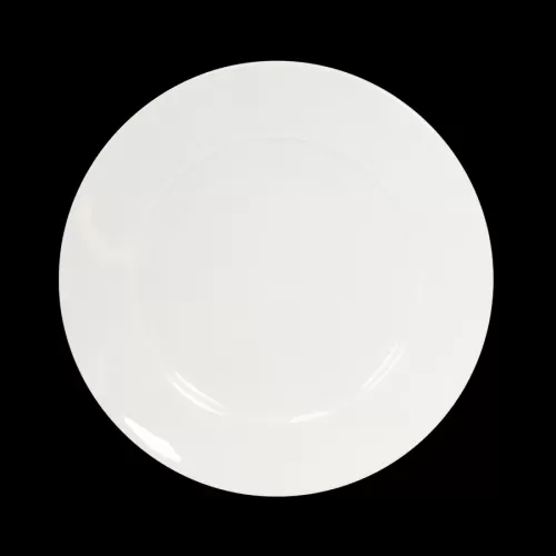Crème Esprit Vitrified Porcelain White Round Wide Rim Fine Plate 16cm - pack size 12