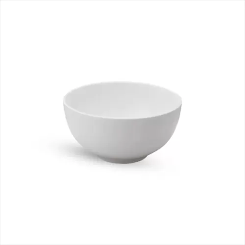Crème Galerie Vitrified Porcelain White Round Deep Buffet Bowl 23cm - pack size 1