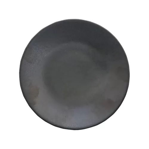 Artisan Andromeda Vitrified Stoneware Round Black Coupe Plate 16cm - pack size 6