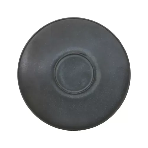 Artisan Andromeda Vitrified Stoneware Round Black Saucer 15cm - pack size 6