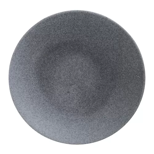 Artisan Kernow Vitrified Stoneware Grey Round Coupe Plate 32cm - pack size 3