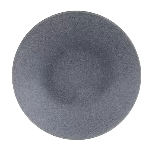 Artisan Kernow Vitrified Stoneware Grey Round Coupe Plate 27.5cm - pack size 4