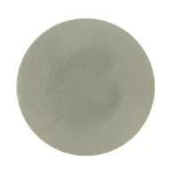 Artisan Serene Vitrified Stoneware Green Round Coupe Plate 27.5cm - pack size 4