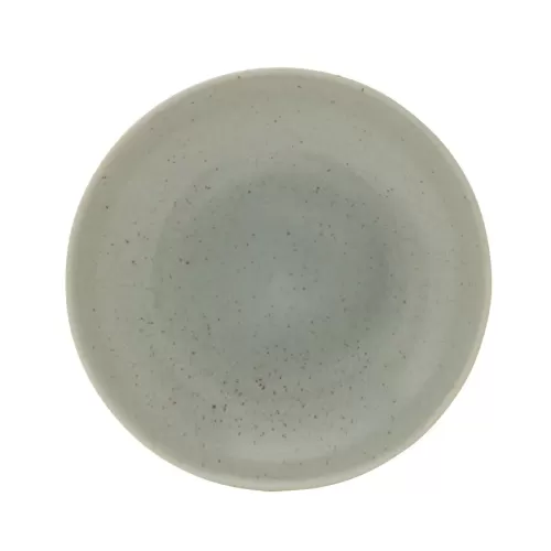 Artisan Serene Vitrified Stoneware Green Round Coupe Plate 21cm - pack size 6
