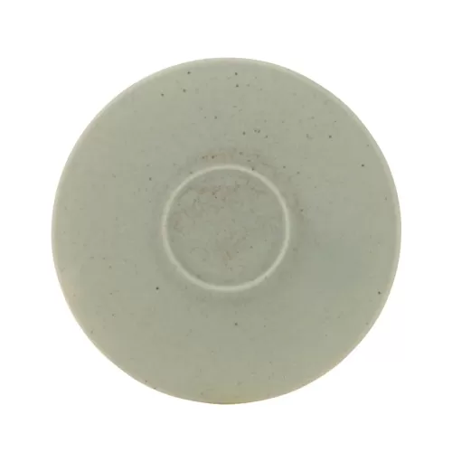 Artisan Serene Vitrified Stoneware Green Round Saucer 15cm - pack size 6