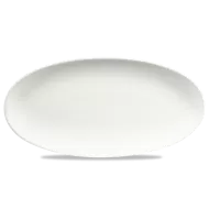 Churchill Chefs Plates Vitrified Porcelain White Oval Plate 34.7x17.3cm - pack size 6