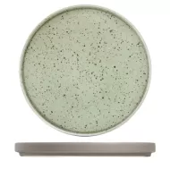 Artisan Elm Vitrified Stoneware Green Round Stacking Plate 20cm - pack size 6