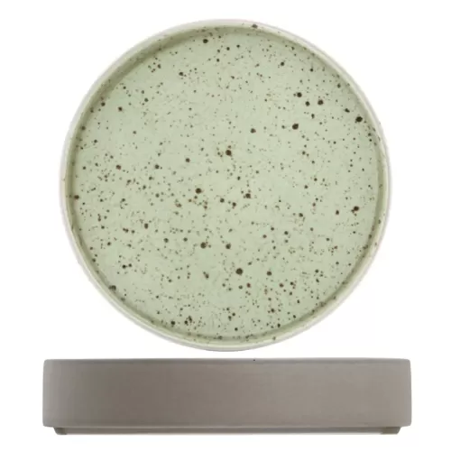 Artisan Elm Vitrified Stoneware Green Round Stacking Bowl 20cm - pack size 4