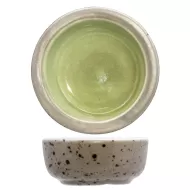 Artisan Elm Vitrified Stoneware Green Round Butter Pat 7cm - pack size 6