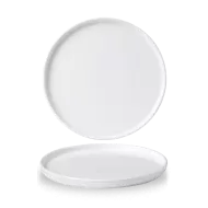 Churchill Chefs Plates Vitrified Porcelain White Round Walled Plate 26x2cm - pack size 6