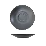 Artisan Andromeda Vitrified Stoneware Black Round Espresso Saucer 115cm - pack size 6