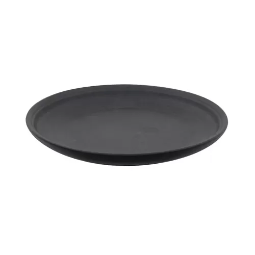 Artisan Onyx Vitrified Fine China Black Round Coupe Plate 21cm - pack size 12