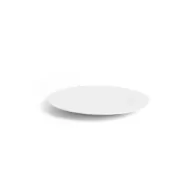 Crème Esprit Vitrified Porcelain White Round Wide Rim Fine Plate 22cm - pack size 12