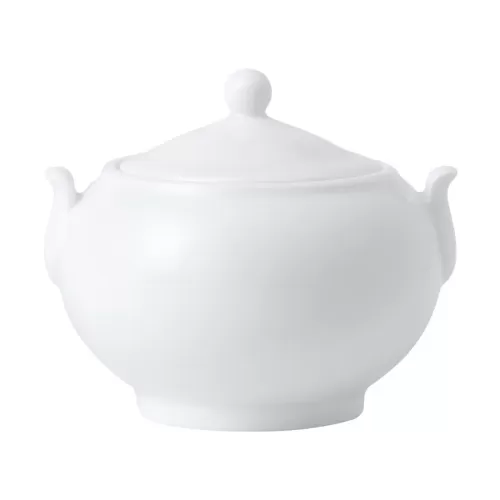 Wedgwood Connaught Bone China White 146 Large Covered Sugar Pot 11cm - pack size 1