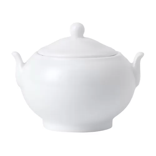 Wedgwood Connaught Bone China White 146 Small Covered Sugar Pot 9cm - pack size 1