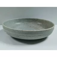 Artisan Serene Vitrified Stoneware Green Round Low Bowl 20cm - pack size 6