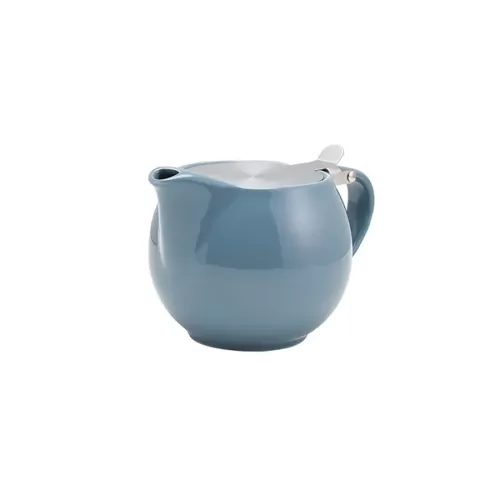 GenWare Porcelain Grey Teapot with Stainless Steel Lid & Infuser 50cl/17.6oz - pack size 6