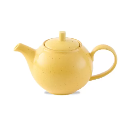 Churchill Stonecast Vitrified Porcelain Mustard Seed Teapot 42.6cl 15oz - pack size 4