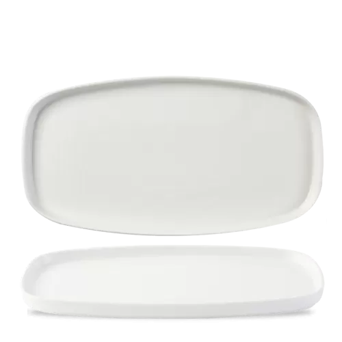 Churchill Whiteware Vitrified Porcelain Walled Oblong Plate 30x15.4cm - pack size 12