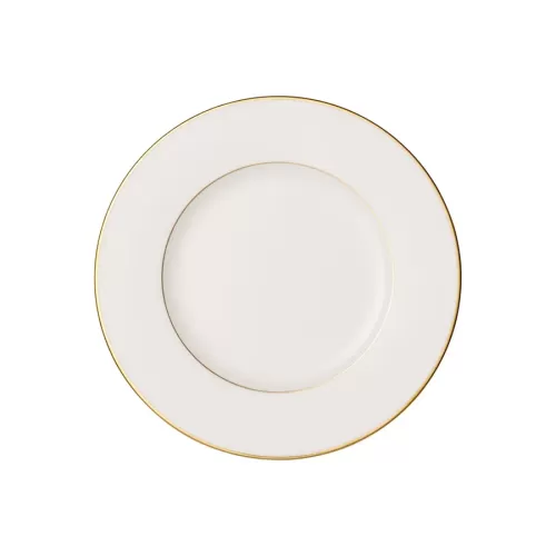 Villeroy & Boch Signature Anmut Gold Bone China Round Salad Plate 22cm - pack size 6