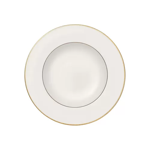 Villeroy & Boch Signature Anmut Gold Bone China Round Deep Plate 24cm - pack size 6