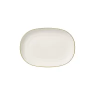 Villeroy & Boch Signature Anmut Gold Bone China Pickle Dish/Sauceboat Saucer 20cm - pack size 1