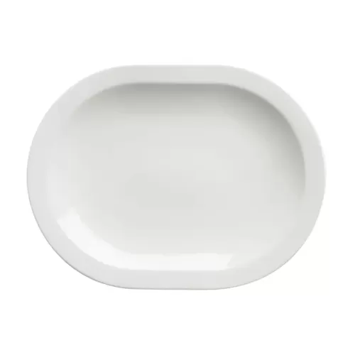 Elia Miravell Bone China White Oval Plate 33.5cm - pack size 1