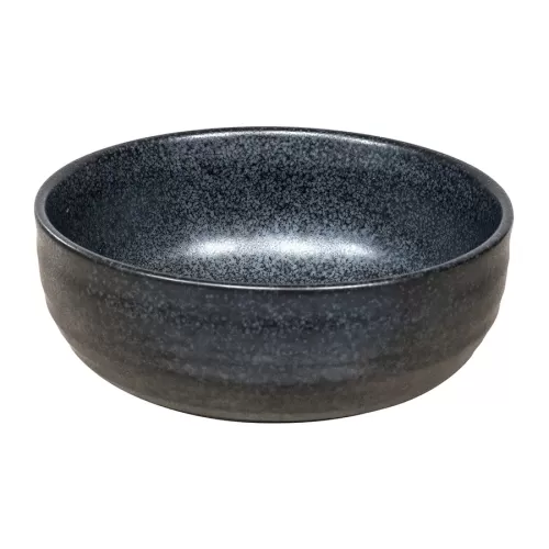 Artisan Andromeda Vitrified Stoneware Black Round Bowl 15cm - pack size 6