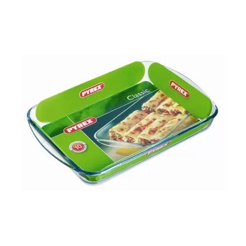 Dish Clear Glass Oblong 40cm - pack size 1