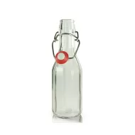 Glacial Costolata Glass Bottle With Swing Top Lid 250ml - pack size 12